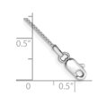 thumbnail image 2 of 10k White Gold Anklet 9 inch 0.9 mm .9 Box Chain, 2 of 2