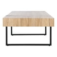 thumbnail image 3 of SAFAVIEH Tristan Rectangular Modern Coffee Table, Natural/Black, 3 of 11