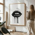 thumbnail image 2 of Dead Love - Painting Black and White Surrealism Modern Art Abstract Minimalist Gothic Pop Art Oak Framed Wall Art Print 5 x 7 inches, 2 of 15