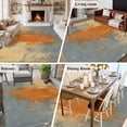 thumbnail image 5 of Burnt Orange Cement Gray Area Rugs 8'x10', Washable Small Throw Rugs for Living Room Patio, Modern Abstract Art Orange Indoor Outdoor Rug Non-Slip Low Pile Carpet Runner Reversible Floor Mats, 5 of 8