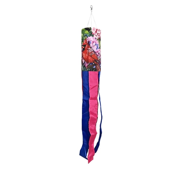 Briarwood Lane Spring Perched Cardinals Windsock Wind Twister 40x6 For Spring Wind Spinner