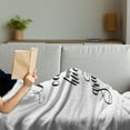 thumbnail image 3 of Grandma Soft Flannel Fleece Throw Blanket, Monochrome Hand Lettering Words About Hugging Grandma Calligraphy, Cozy Plush for Indoor and Outdoor Use, 50" x 70", Black White, by Ambesonne, 3 of 5