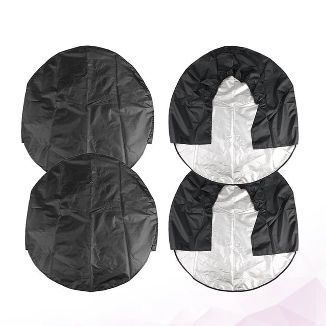 LOLIPPYY 4 Pcs Housse de Pneu Noire Imperméable pour Pneus de Remorque avec Protection contre la Neige