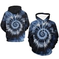 thumbnail image 4 of LAOLIUSN Novelty Tie Dye Style Hoodies for Men Spiral Streak Print Sweatshirt Pullover S-4XL, 4 of 7
