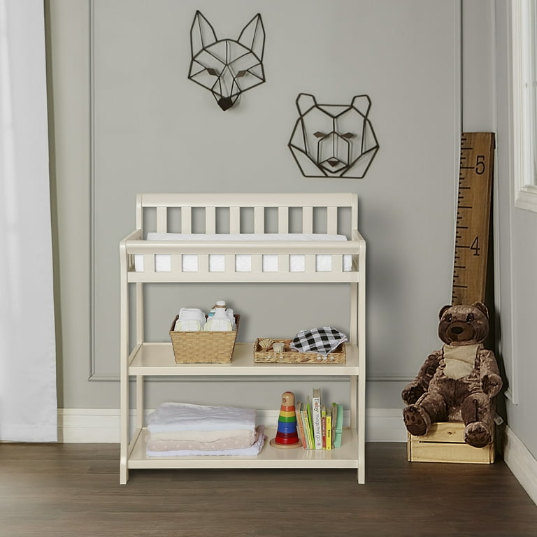 Dream On Me Ashton Changing Table New Zealand Pinewood 1 inch Mattress Pad included French White