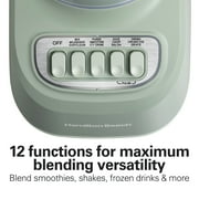 Hamilton Beach Smoothie Blender, 48 oz. Jar, Stainless Steel Blade, High Speed, Great for Shakes and Smoothies, Sage Green