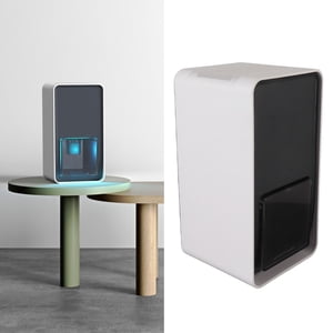 Mini Déshumidificateur, blanc silencieux Petit déshumidifiant US Connecteur 100-240V Fonction Ion négative pour le sous-sol pour la chambre