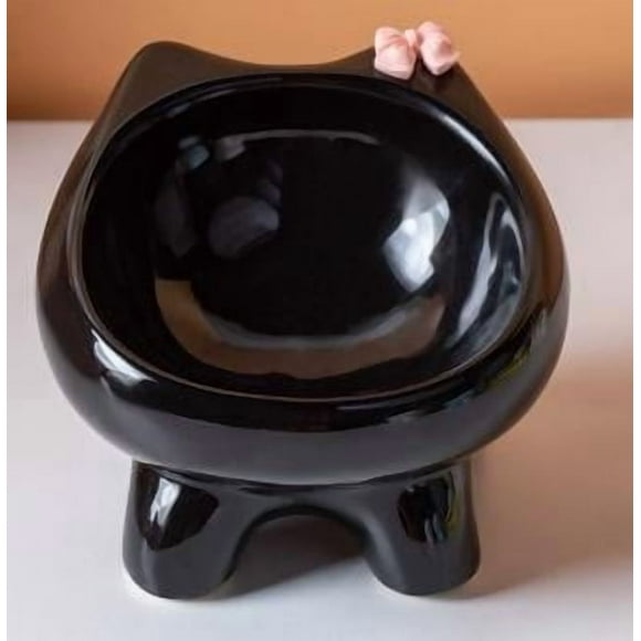 Cute Ceramic Cat and Dog Bowl for Mealtime - Bunny Shaped Glazed Dish Durable Food Bowl Surge Free Clean Indoor Outdoor Use