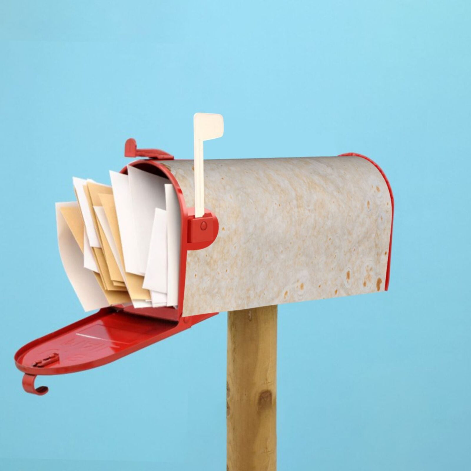 Xecao pita baked bread for Mailbox Cover with Magnetic Strips, Waterproof and Sunscreen, Adds a Decorative Touch to Your Garden Yard-21x18 in