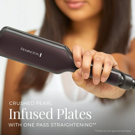 Remington Pro Soft Touch Finish and Digital Controls Professional 2" Pearl Ceramic Flat Iron Hair Straightener, Black