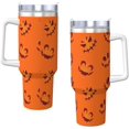 thumbnail image 2 of Cute Halloween Pumpkin Face 40 oz Tumbler with Handle and Straw Lid, Stainless Steel Insulated Travel Coffee Mug, Vacuum Insulated Water Bottle for Home, Office, Car, Keep Hot/Cold for Hours, 2 of 5