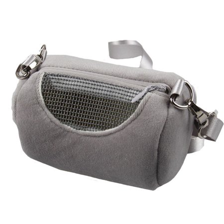 1 PCS Portable Flannelette Outdoor Guinea Pig Pet Travel Bag Small Pet Shoulder Strap Hamster Carrier-Handbag GREY