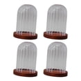 thumbnail image 4 of GUOOL Cloche en Verre Transparent Dôme Fleur Support Micro Paysage Miniature Maison Rayure Rouge, 4 of 9