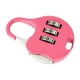 thumbnail image 2 of Mini cerradura de combinación candado de 3 dígitos antirrobo cerradura de código de aleación de zinc para taquillas maletas equipaje rosa, 2 of 4
