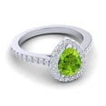 thumbnail image 3 of 1.35 Ct Natural Diamond Peridot Gemstone Classic Anniversary Ring for her 18K White Gold Size 8.5 by Diamond-Capitals, 3 of 8