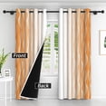 thumbnail image 2 of Lfeey Orange Abstract Textured Modern Blackout Curtains 63 inch hes Long, Set of 2, 2 of 7
