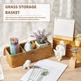 thumbnail image 5 of 1 Pieces Seagrass Baskets with Lid Toilet Paper Basket with Lid Rectangular Hand Woven Wicker Bin Storage Box for Toilet Dresser Shelves Organizing(12.6 x 4.7 x 4.3 Inches,Light Orange), 5 of 7