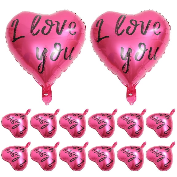 20 Pcs Wedding Decor Heart Shaped Foil Balloon Love You Balloons Other Supplies Miss