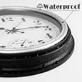 thumbnail image 4 of 12 Inch Retro Wall Clock,Indoor and Outdoor,Quartz,Analog,Waterproof,Thermometer,Silver, 4 of 8