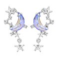 thumbnail image 5 of Pendientes YONGSHENG Moon Splash Galaxy para mujer forma de estrella y luna simulados, 5 of 5