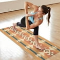 thumbnail image 6 of Brown Ethnic Geometric Pattern Hot Yoga Mat Towel Non Slip for Hot Yoga - Quick-Drying Yoga Mat Cover with 4 Corner Pockets with Travel Bag - Hot Yoga Towel Non Slip 70"x26", 6 of 6