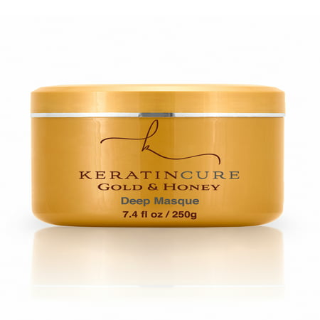 keratin cure gold and honey deep hair mask masque conditioning strengthen dry damaged promotes growth relieves scalp for all hair moisturizing reparation, argan, coconut, marula women men beards 8 (Best Dry Scalp Mask)