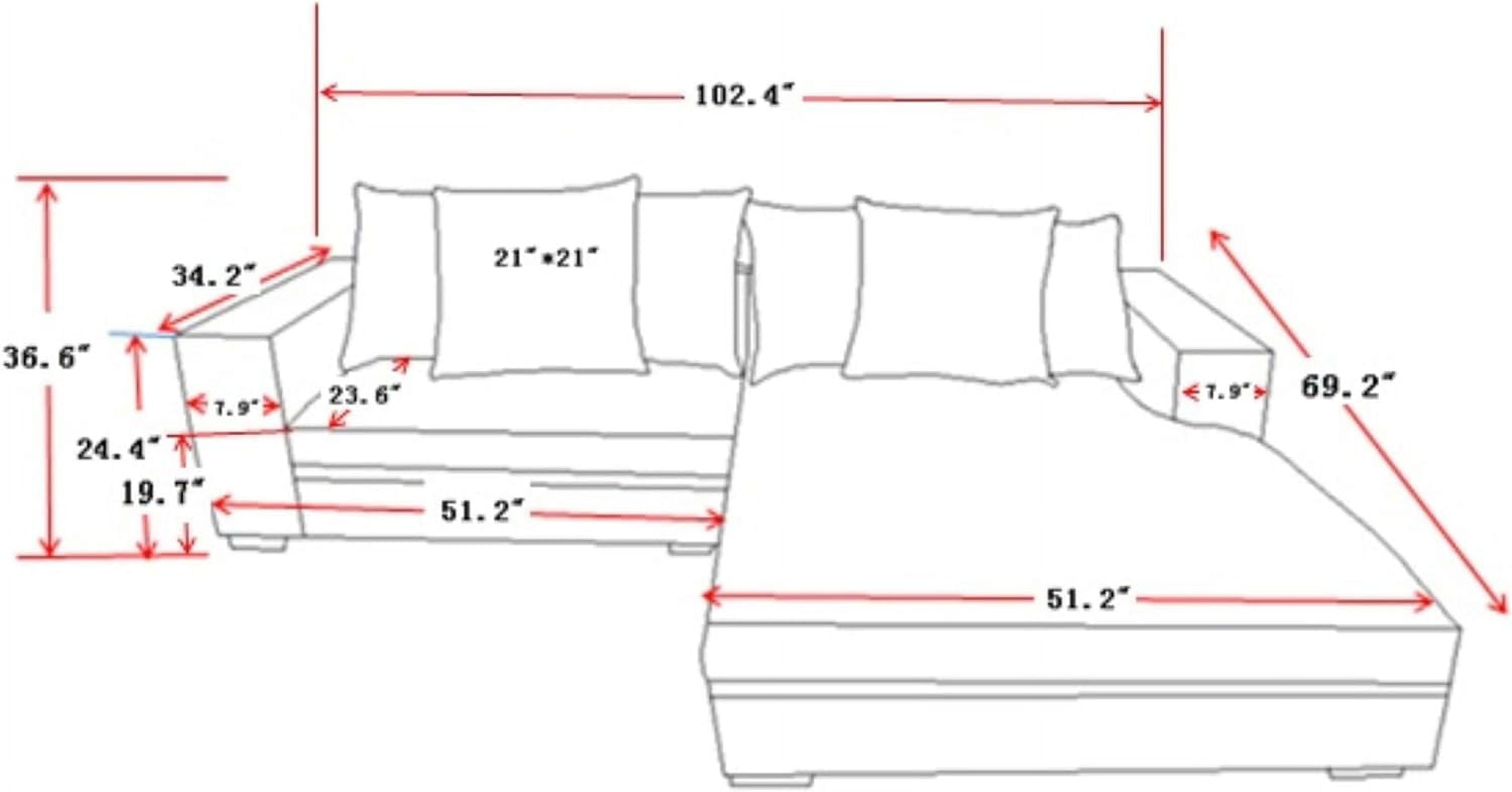Uspridefurniture Corduroy L Shaped Sectional Sofa, Black