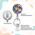 thumbnail image 3 of Retractable Badge Holder, Lightweight Plastic Badge Reel Retractable Card Holder with Key Ring Backing Belt Clip, 3 of 6