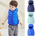 thumbnail image 4 of Odeerbi Toddler Boys Hooded Puffer Vest Winter Warm Cute Solid Color Windproof Padded Jacket Toddler Kids Baby Girls Clothes 2025 Fashion Hooded Coat Green 18 Months, 4 of 4