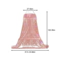 thumbnail image 3 of 100Fens Mosquito Net Bed Canopy For Girls,Princess Round Hoop Sheer Bed Canopy,Dome Mosquito Netting Bed Tent Twin Girls Canopy Bed Decor For Baby Crib,Kid Bed, 3 of 6