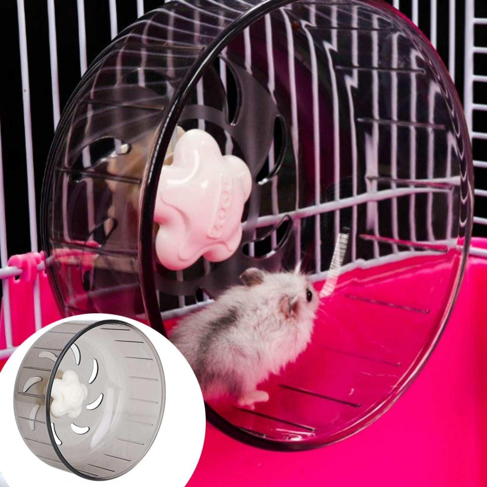 Bracket NOT Included Hamster Wheel Toy Silent Runner Spinner Exercise Running Wheel Small Pets Plastic Silent Roller Exercise Wheel Cage Attachment Suitable for Chinchilla Ferret Mice Guinea Pig