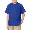 thumbnail image 1 of Hauts à Col Rond Unis pour Jeunes Enfants, T-Shirts à Manches Courtes Légers et Décontractés pour l'École et le Jeu, 1 of 8