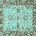 thumbnail image 1 of Ahgly Company Indoor Square Abstract Light Blue Modern Area Rugs, 6' Square, 1 of 4