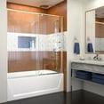 thumbnail image 2 of DreamLine Flex 56-60 in. W x 58 in. H Semi-Frameless Pivot Tub Door in Chrome, 2 of 10