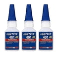 thumbnail image 1 of Loctite 401 - Adhesivo instantáneo rápido (botella de 20 ml), 3 unidades, pegamento súper fuerte multiusos, pegamento líquido incoloro superfuerte, 1 of 5