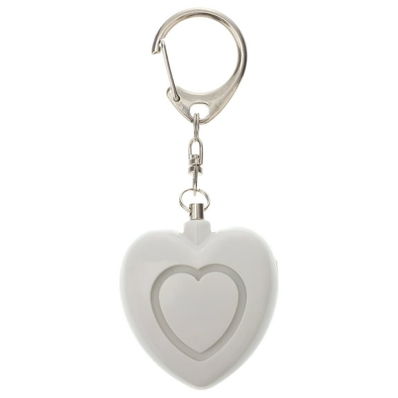 GJX Safe Sound Personal Alarm Heart Shaped Personal Security Alarm Keychain with Lights
