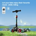 thumbnail image 6 of iScooter Electric Scooter for Kids 3-6, Bluetooth Music Speaker, Light-Up Wheels & Pedal, Thumb Accelerator, Adjustable Height, 3-Wheels Toddler Motorized Scooters for Boys Girls, 6 of 8