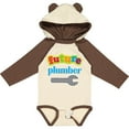 thumbnail image 3 of Inktastic Future Plumber Boys Long Sleeve Baby Bodysuit, 3 of 5