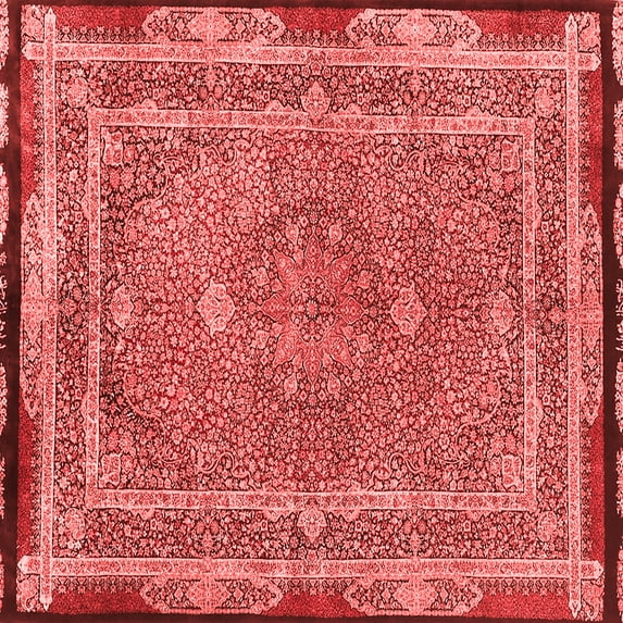 Ahgly Company Indoor Square Persian Red Traditional Area Rugs, 8' Square