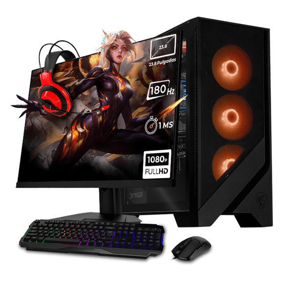 PC Gamer Completa Xtreme PC Gaming MSI NVIDIA GeForce RTX 5060 Ti Intel Core i9 12900F 32GB SSD 1TB Monitor 23.8 165Hz WIFI W11 gaming competitivo y streaming