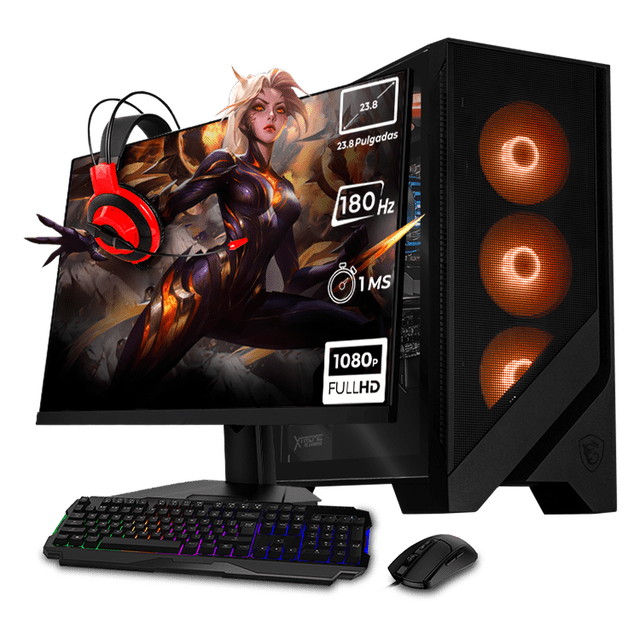 PC Gamer Completa Xtreme PC Gaming MSI NVIDIA GeForce RTX 5060 Ti Intel Core i9 12900F 32GB SSD 1TB Monitor 23.8 165Hz WIFI W11 gaming competitivo y streaming