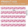 thumbnail image 3 of 5 Rolls Christmas Ribbon 1.5 inch Wide Decorative Ribbon for Gift Wrapping and Holiday Decorations Watercolor Cherry Blossom, 3 of 7