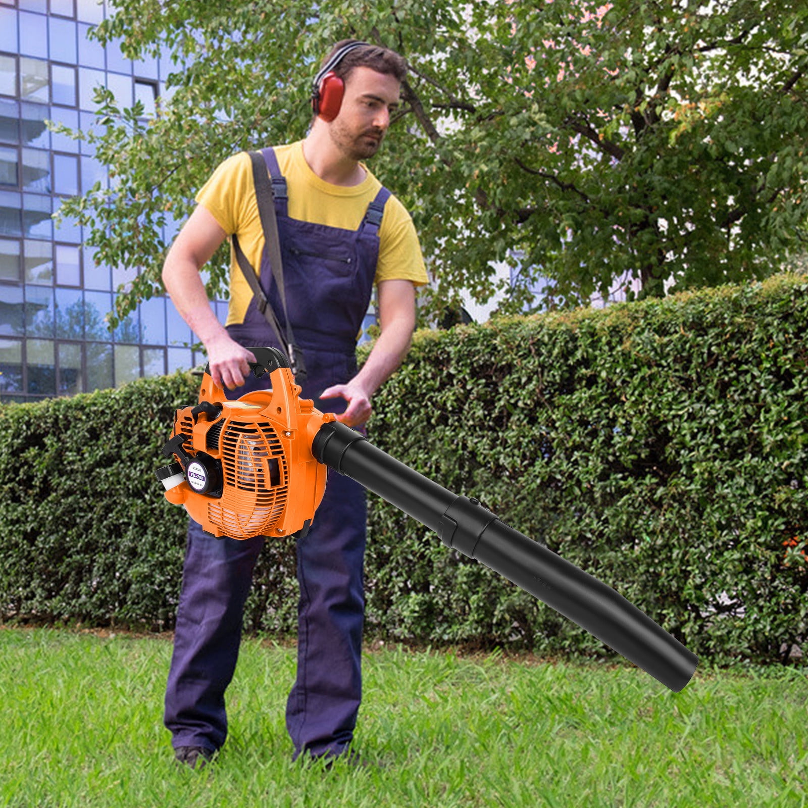 2Stroke Snow Blower Hand Held Leaf Blower , 26cc Gas Engine, 375 CFM