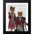 thumbnail image 2 of Fab Funky 12x14 Black Modern Framed Museum Art Print Titled - Fox Couple 1920s, 2 of 5