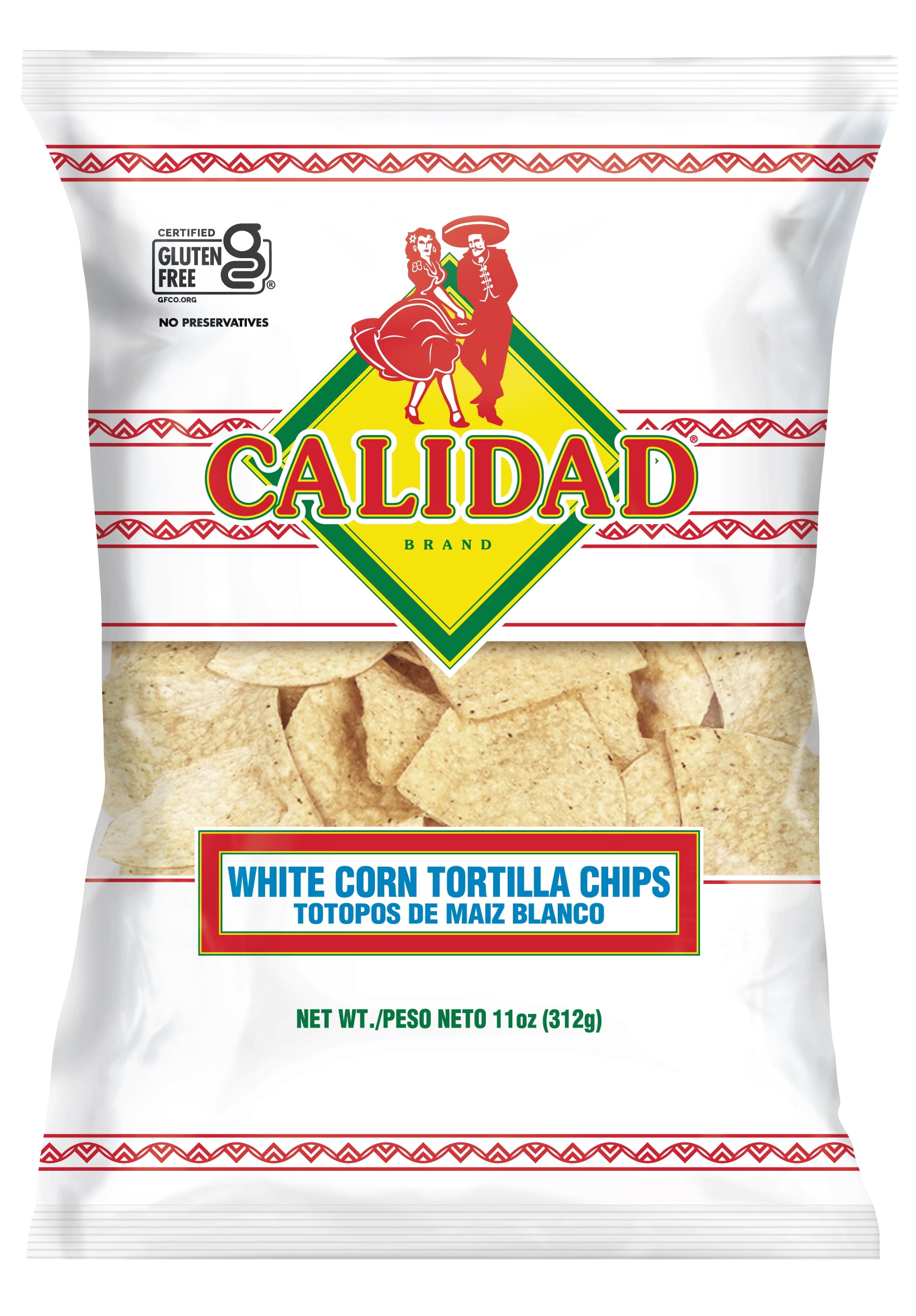 Calidad White Corn Tortilla Chips, 11 OZ