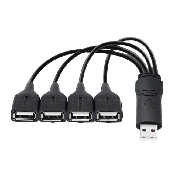USB Splitter 1 In 4 Out USB Y Cable USB 2.0 Male to 4 Female Extension Cord Adapter Multiport 4 Port Extender Hubs Cable