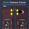 thumbnail image 3 of KOMI Étui Compatible avec Google Pixel 9A avec Couvercle d'Objectif de Caméra Intégré + Protecteur d'Écran + Support de Bague pour Doigt, Étui de Téléphone Antichoc Robuste, Rouge Vin, 3 of 5