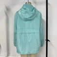 thumbnail image 4 of Womens Rain Jacket with Hood Pullover Packable Lightweight Windbreaker Waterproof Breathable Outdoor Jacket Light Blue XXL, 4 of 5