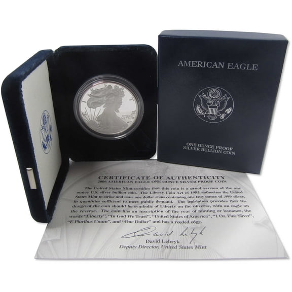 2006 W American Silver Eagle Choice Proof Bullion $1 Coin OGP COA