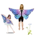 thumbnail image 3 of SILVERCELL 2Pcs Halloween Fairy Butterfly Costumes for Toddler Kids Dress-up Cape + Mask Party Favors Gifts For Girls Boys 3-8 Years, 3 of 4